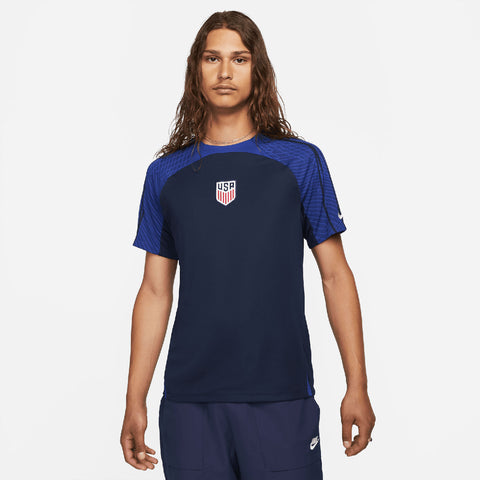 Men's Nike USA Dri-Fit Strike Navy Training Top in Blue - Front View