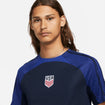 Men's Nike USA Dri-Fit Strike Navy Training Top in Blue - Front Close View