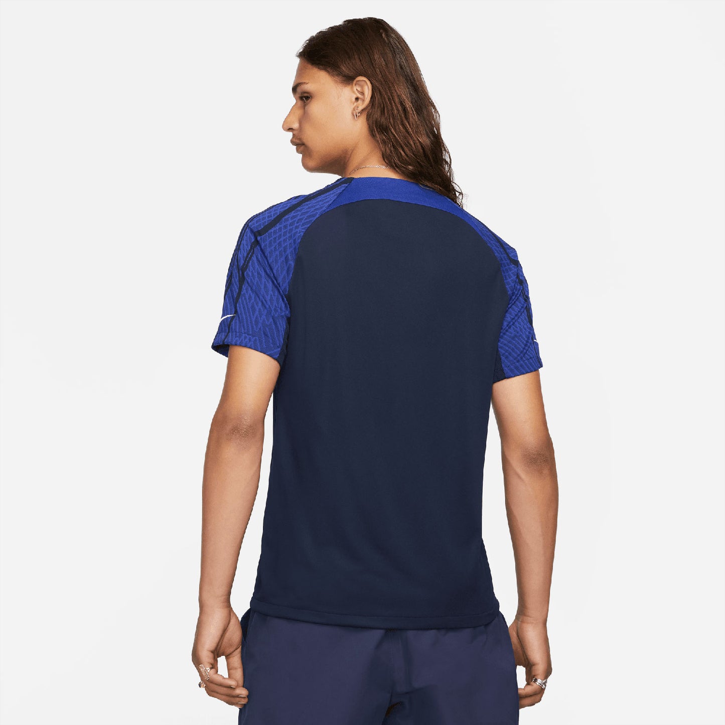 Men's Nike USA Dri-Fit Strike Navy Training Top in Blue - Back View