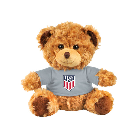 FOCO USA Plush Seated Shirt Bear in Brown - Front View