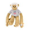 FOCO USA Plush Hanging Monkey in Brown - Front View