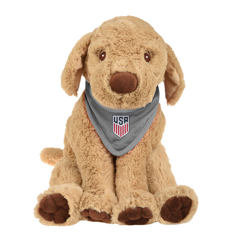 FOCO USA Plush Bandana Puppy in Brown - Front View