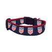 All Star Dogs USA Small Dog Collar in Navy - Front View