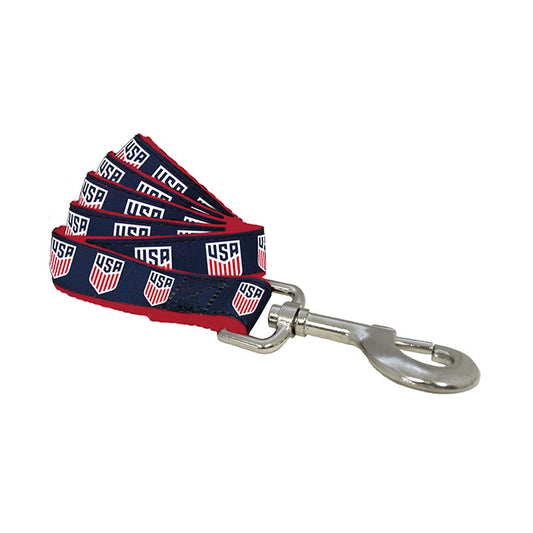 All Star Dogs USA Small Pet Leash in Navy - Front View