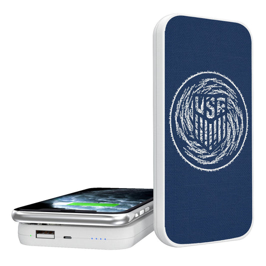 Keyscaper USMNT 5000mAh Portable Wirless Charger - Blue - Front View