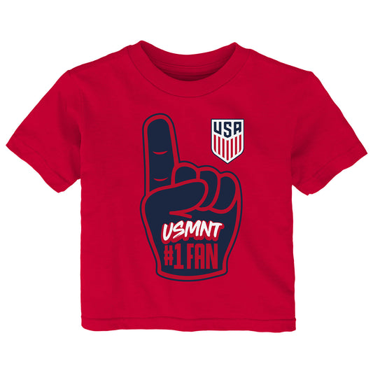 Infant Outerstuff USMNT Number 1 Red Tee - Front View