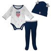 Newborn Outerstuff USA Dream 3 Piece Creeper Set - Front View