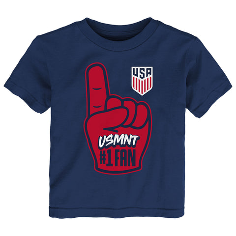 Toddler Outerstuff USMNT Number 1 Navy Tee - Front View