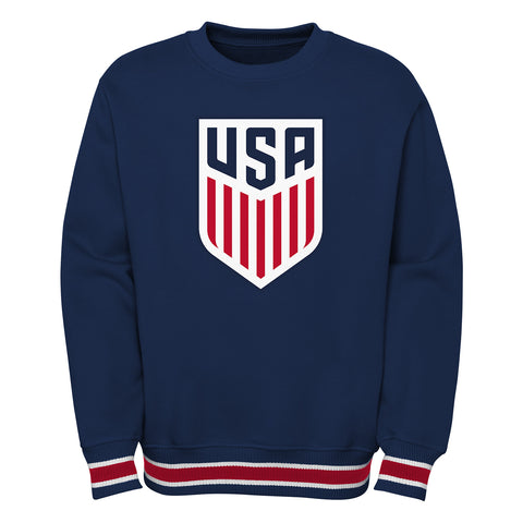 Youth Outerstuff USA Classic Crew Neck Navy Pullover - Official U.S ...
