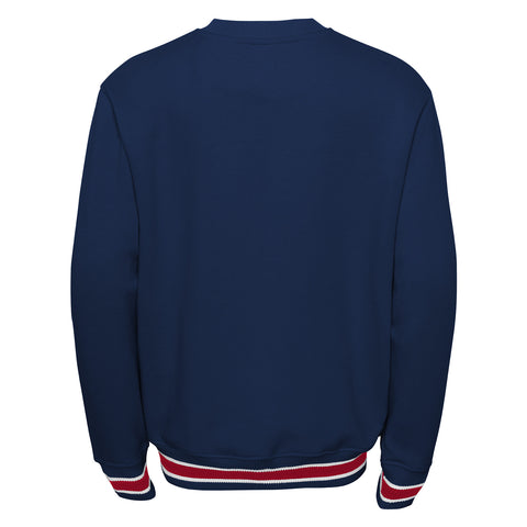Youth Outerstuff USA Classic Crew Neck Navy Pullover - Back View