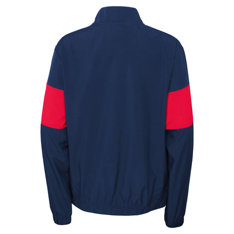 Youth Outerstuff USA Agile GK Full Zip Jacket in Navy - Back View
