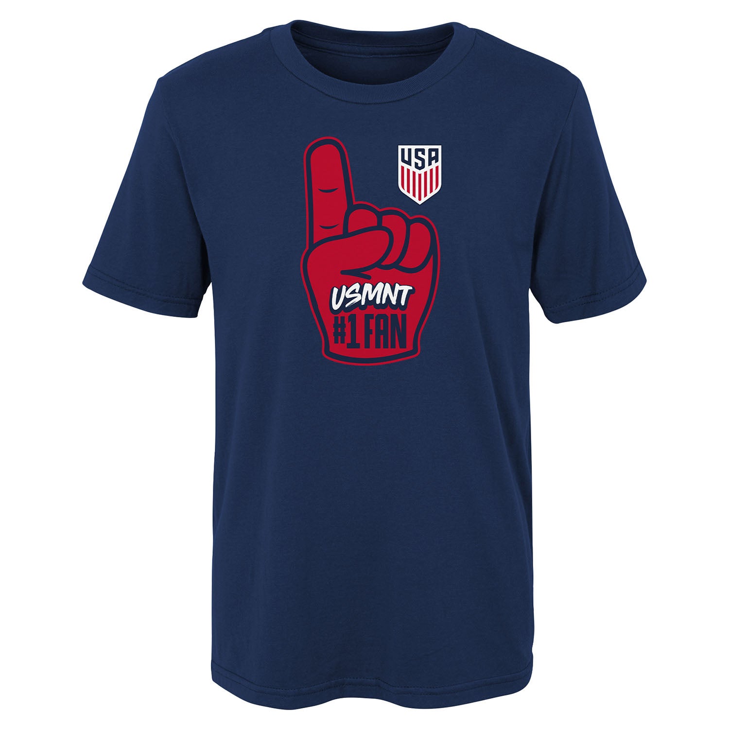 Junior Outerstuff USMNT Number 1 Navy Tee - Front View