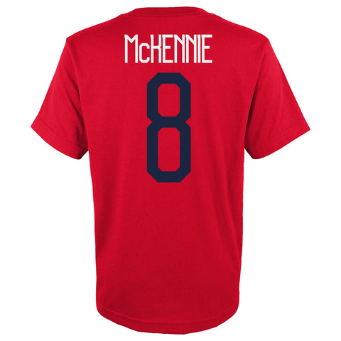 Youth Outerstuff USMNT McKennie 8 Red Tee - Back View