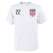 Youth Outerstuff USMNT Yedlin 22 White Tee - Front View