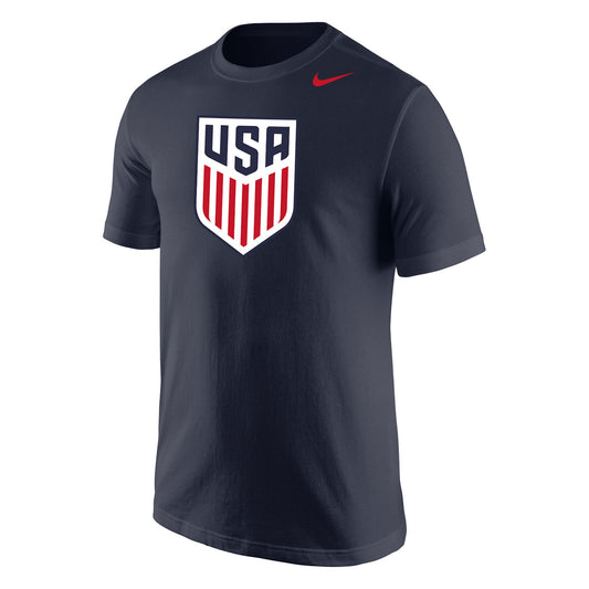 Youth Nike USMNT Crest Navy Tee - Front View