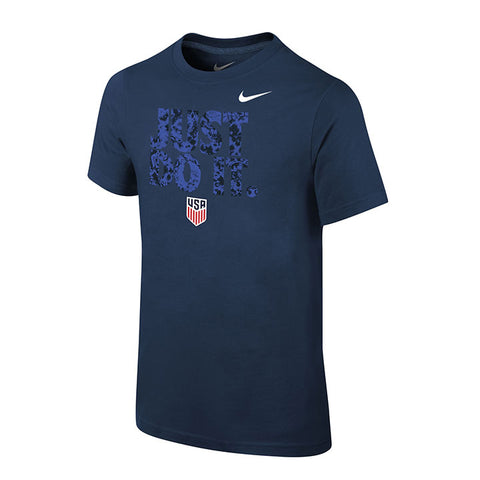Youth Nike USA Just Do It Navy Tee - Front View