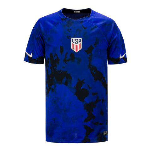Youth Nike USMNT Stadium Away Jersey in Blue - Front View