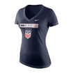 Women's Nike USWNT SBC Tri-Blend V-Neck Navy Tee - Front View