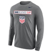 Men's Nike USWNT SBC Grey L/S Tee - Front View