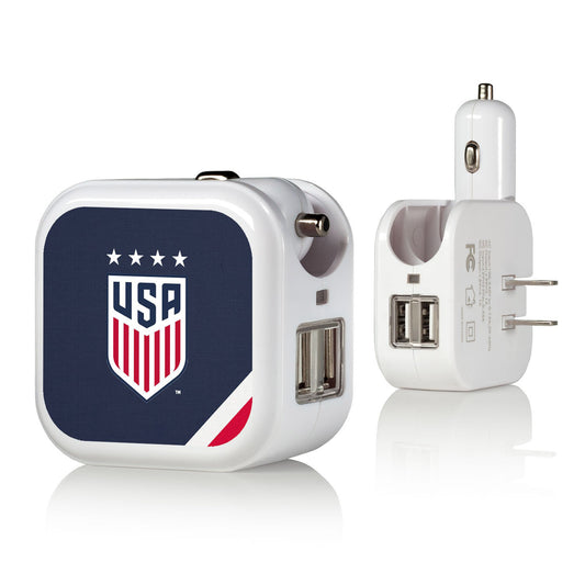 Keyscaper USWNT 2 in 1 USB Charger - Navy - Front View