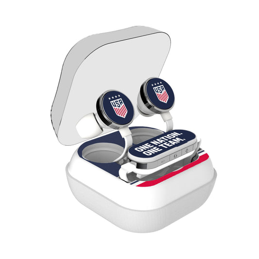 keyscaper USWNT Wireless Earbuds - Navy - Front View
