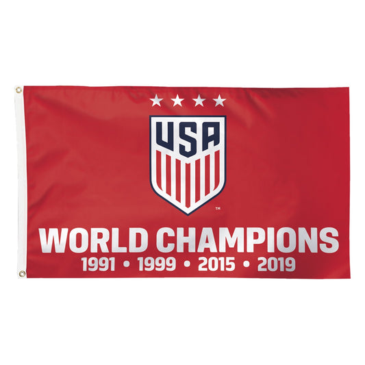Wincraft USWNT 3x5 Championhip Years Flag - Front View