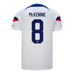 Men's Nike USMNT McKennie 8 Home Jersey in White - Back View