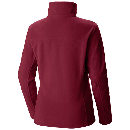 Women's Columbia USWNT Give and Go F/Z Red Fleece in Red - Back View