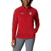 Women's Columbia USWNT Ali Peak Half Zip Red Fleece in Red - Front View