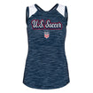 Women's New Era USWNT Space Dye Navy Tank - Front View