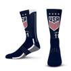 For Bare Feet Smith 11 Navy Crew Socks - Front View