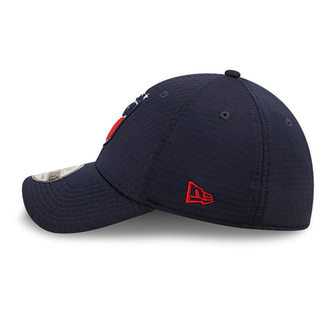 Men's New Era USWNT 39Thirty Essential Max Weave Mesh Hat in Navy - Side View