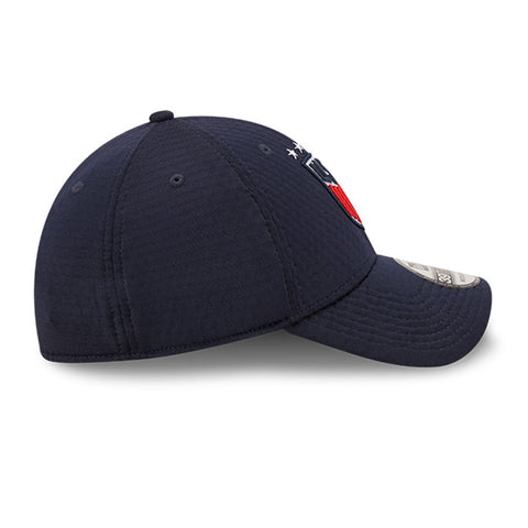 Men's New Era USWNT 39Thirty Essential Max Weave Mesh Hat in Navy - Side View
