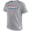 Men's Retro Brands USWNT Shadow Grey Tri-Blend Tee - Front View