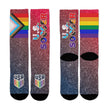 For Bare Feet USMNT Pride Confetti Socks - Front and Back View