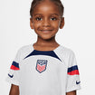 Little Kids Nike USMNT Home Soccer Kit in White - Close Front View