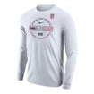 Men's Nike SBC 2022 Tour LS White Tee - Front View