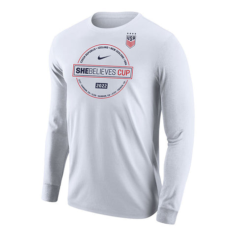 Men's Nike SBC 2022 Tour Long Sleeve White Tee - Official U.S. Soccer Store